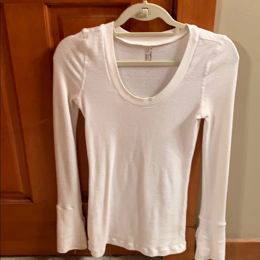 Free People Waffle Shirt